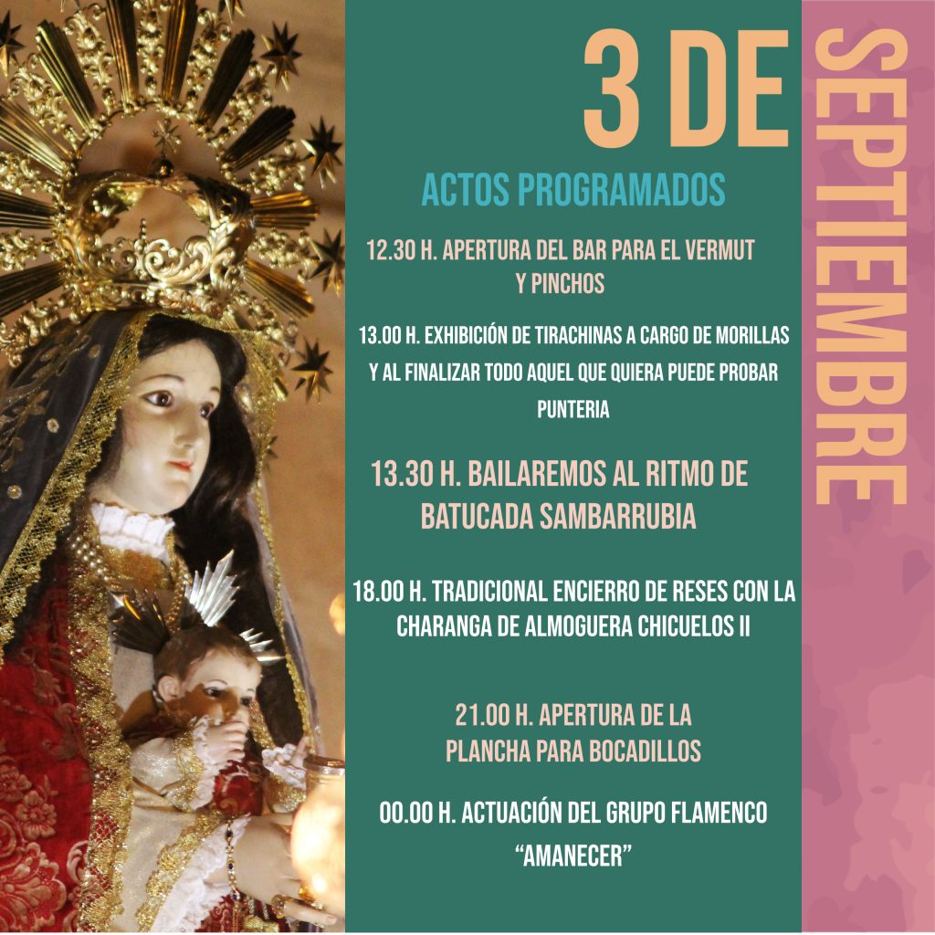 Programa de actos 3 de septiembre – Virgen del Valle 2022