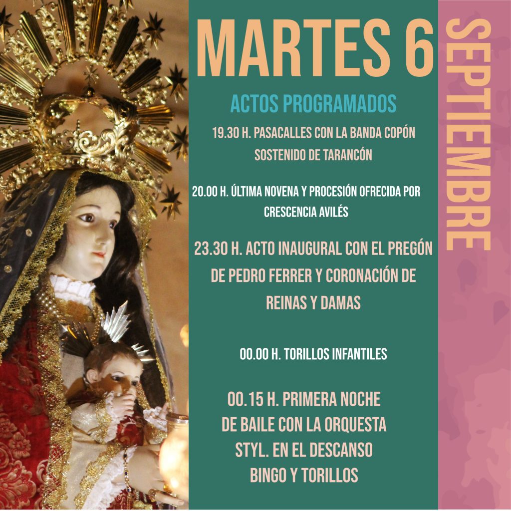Programa de actos 6 de septiembre – Virgen del Valle 2022