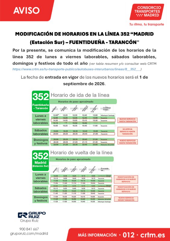 87815 1787756437 ampliacion horarios linea autobus entre madrid tarancon